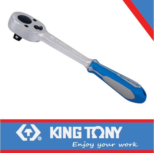 King Tony 3/8" 24 Teeth Swivel Joint Reversible Ratchet 8"