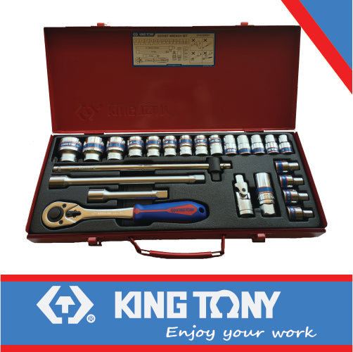 King Tony Socket Set 24Pc 1/2" 10-32Mm 6P