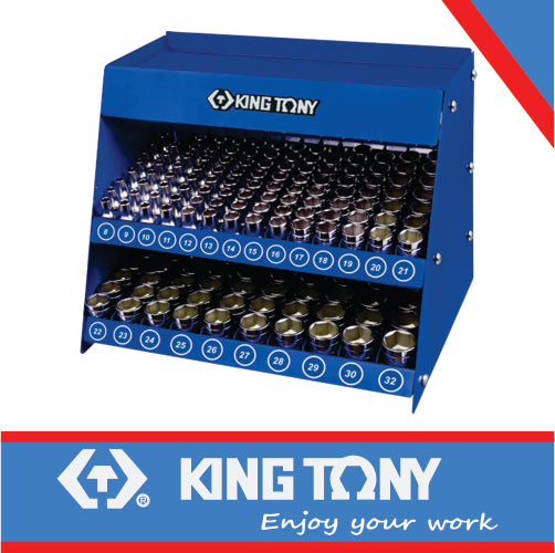 King Tony Socket Shelf 1/2" Standard Sockets 172Pc