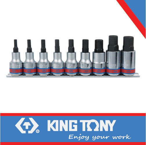 King Tony 1/2" Hex Bit Socket Set Imperial 9Pcs