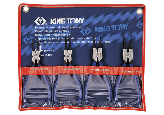 King Tony Circlip Pliers Set 4 Piece 180Mm freeshipping - Africa Tool Distributors