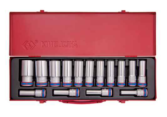 King Tony Deep Socket Set  1/2"Dr 10-32Mm 12 Point 15 Pieces freeshipping - Africa Tool Distributors