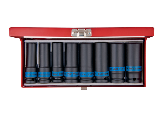 King Tony Deep Impact Socket Set 1/2"Dr   12-24Mm 8 Pieces freeshipping - Africa Tool Distributors