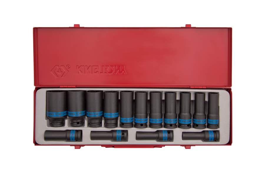 King Tony Deep Impact Socket Set  1/2"Dr 10-32Mm 15 Pieces freeshipping - Africa Tool Distributors