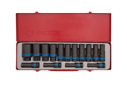 King Tony Deep Impact Socket Set  1/2"Dr 10-32Mm 15 Pieces freeshipping - Africa Tool Distributors