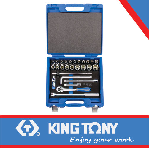 King Tony Socket Set 27Pc 1/2" 10-32Mm Eva Foam