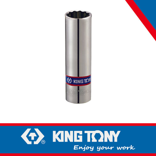 King Tony 1/2" Spark Plug Socket 14Mm 12Pt Chrome Rubber