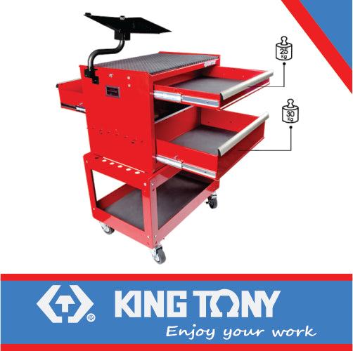 King Tony Tool Trolley Reversible Draws Ball Bearing