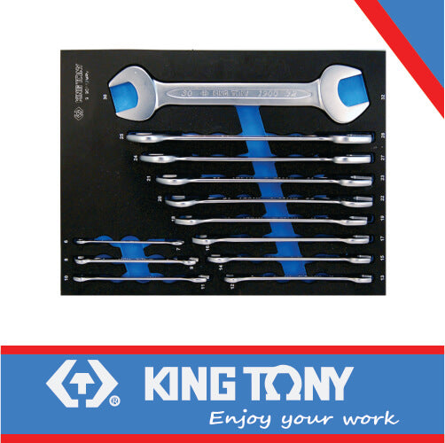 King Tony Spanner Set Open End Eva Foam 6-32Mm