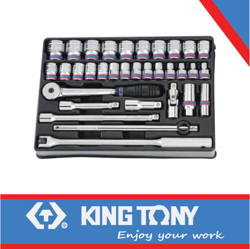 King Tony Socket Set 33Pc 1/2" 8-32Mm