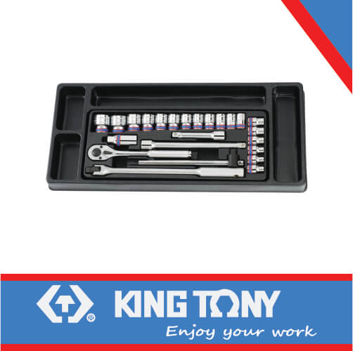 King Tony Socket Set 26Pc 1/2" 10-32Mm