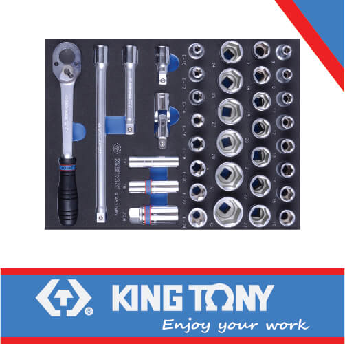 King Tony Socket Set 37Pc 1/2" Eva Foam