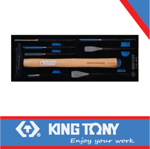 King Tony Combination Set Hammer + Chisels Eva Foam