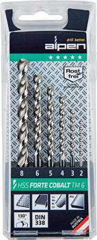 Alpen Cobalt Drill Bit Set 6 Piece 2-8mm