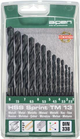 Hss Sprint Drill Bit Set 13 Piece 2-8Mm X 0.5 freeshipping - Africa Tool Distributors