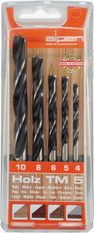 Alpen Wood Drill Bit Set 5 Piece 4-5-6-8-10 freeshipping - Africa Tool Distributors