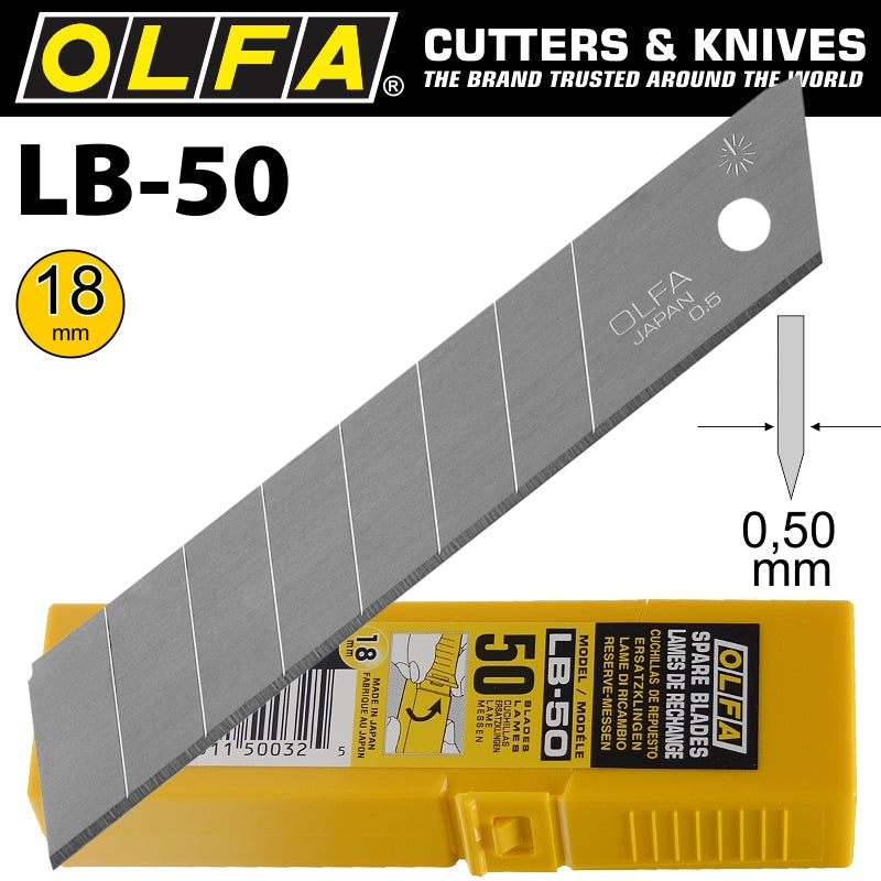 OLFA BLADES LB-50 50/PACK 18MM