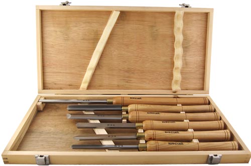 Tork Craft CHISEL SET WOOD TURNING HSS 6 PIECE WOODEN CASE