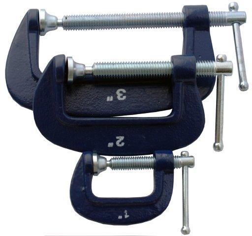 Tork Craft CLAMP G 3 PIECE 25 50 & 75 MM SET 1 2 & 3' KIT