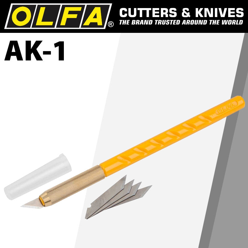 OLFA CUTTER MODEL AK-1 ART KNIFE X25 SPARE BLADES