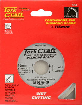 Tork Craft Diamond Blade Continuous Rim 115Mm freeshipping - Africa Tool Distributors