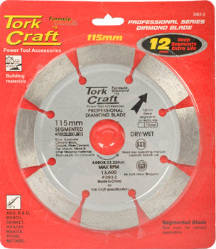 Tork Craft DIAMOND BLADE SEGMENTED 115MM WITH 12MM SEGMENTS