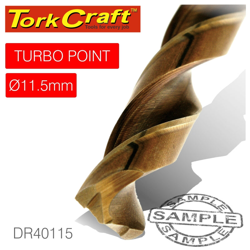 Tork Craft Drill Bit Hss Turbo Point 11.5Mm 1/Card freeshipping - Africa Tool Distributors