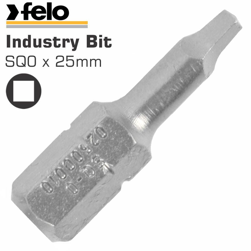 Felo Square Sq0 X 25Mm Insert Bit freeshipping - Africa Tool Distributors