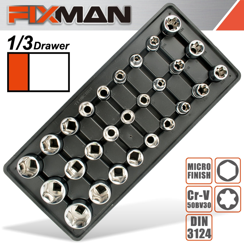 Fixman 27-Pc 1/2' Dr.Sockets freeshipping - Africa Tool Distributors