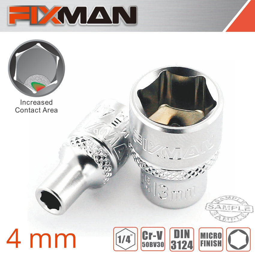 Fixman 1/4' Drive Hex Socket 4Mm freeshipping - Africa Tool Distributors