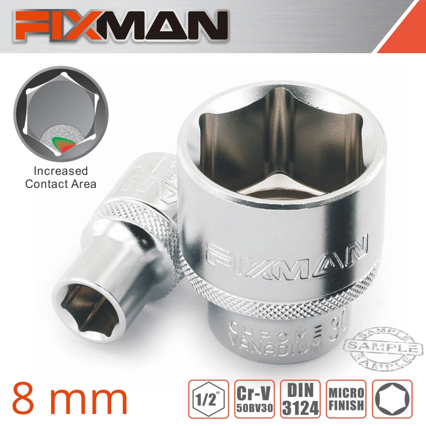 Fixman 1/2' Drive Hex Socket 8Mm X 21.8Mm freeshipping - Africa Tool Distributors