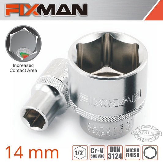 Fixman 1/2' Drive Hex Socket 14Mm X 21.8Mm freeshipping - Africa Tool Distributors