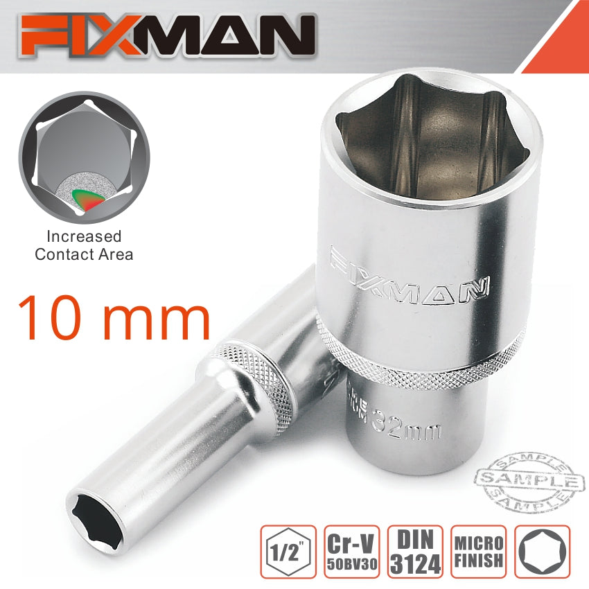 Fixman 1/2' Dr Deep Socket 10Mm freeshipping - Africa Tool Distributors