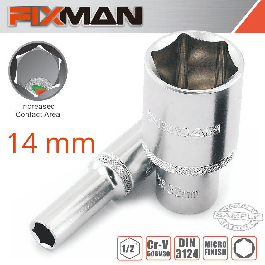 Fixman 1/2' Dr Deep Socket 14Mm freeshipping - Africa Tool Distributors