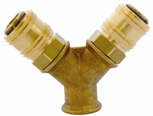 GAV QUICK COUPLER BRASS TWO WAY 3-8F