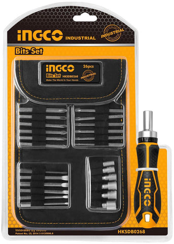 Ingco 26 Piece Screwdriver & Socket Set
