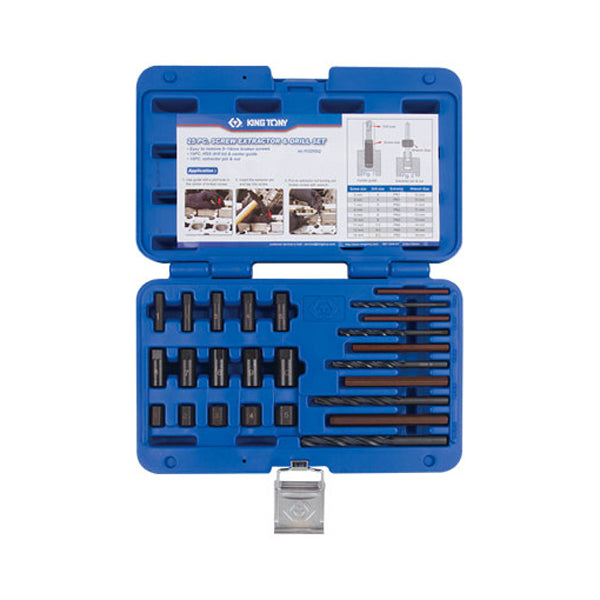 King Tony Screw Extractor & Drill Set 25Pc