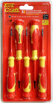 Tork Craft Insulated Screwdriver Set 5pcs Precision Electronic Equipment