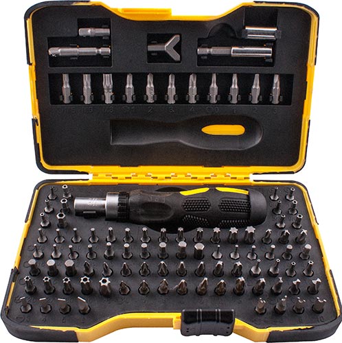 Tork Craft Screwdriver Insert Bit Set 101 pcs In Storage Case - All Bit Types Included