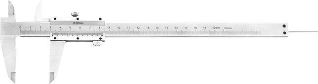 VERNIER 200MM CARBON STEEL 0.02MM ACC. METRIC