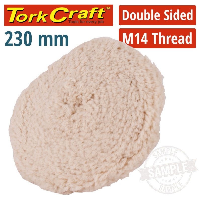 Double Sided Wool Buff 9' 230Mm With M14 Thread