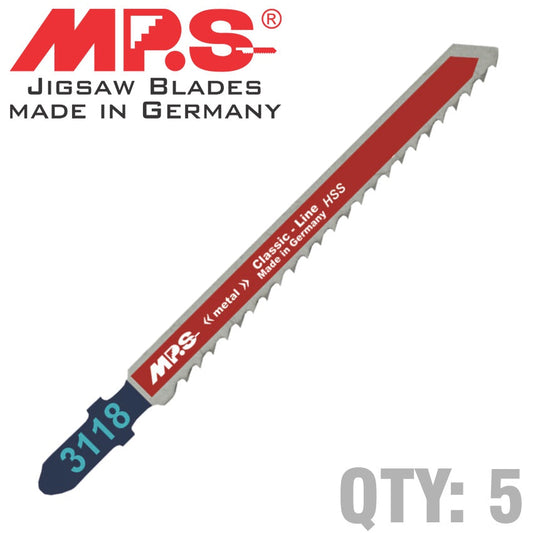 Mps Jigsaw Blade Alum./Plas. 100Mm 8Tpi T-Sh T127D