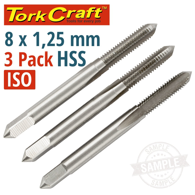 Taps Hss 8X1.25Mm Iso 3/Pack freeshipping - Africa Tool Distributors