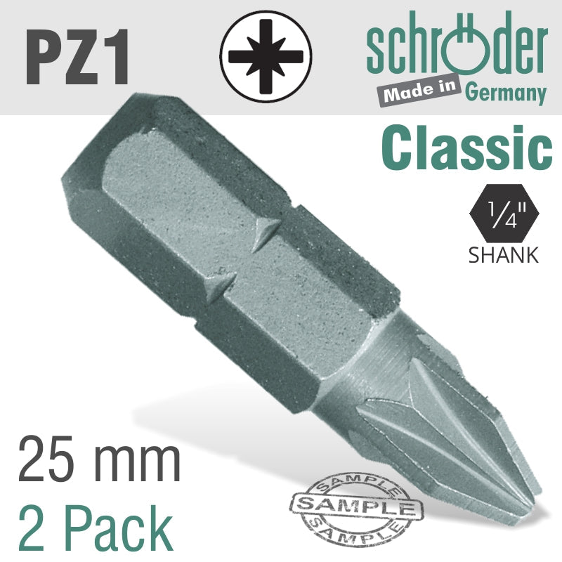 Pozi.No.1X25Mm Classic Bit 2Cd freeshipping - Africa Tool Distributors