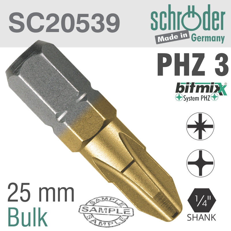 Phz Bit No3X25Mm Pz/Ph Tin freeshipping - Africa Tool Distributors