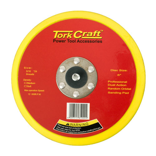 Tork Craft Da Sander Pad Psa 5 16 - 24Unf Med Soft 150Mm 6' freeshipping - Africa Tool Distributors