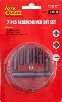 Screwdriver Bit Set 7Pcs(Ph1/2.Pz1/2 Slotted6/7Mm) freeshipping - Africa Tool Distributors