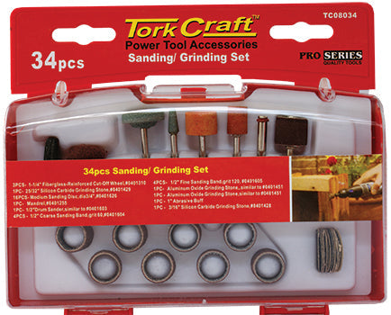 Sanding & Grinding Set 34 Pce Mini freeshipping - Africa Tool Distributors