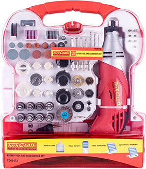 mini rotary tool 170w and accessory kit 172 pc in plastic case