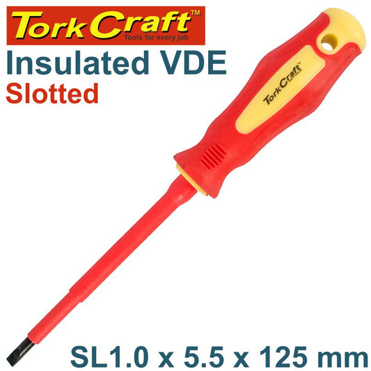 Screwdriver Insulated Slot 1.0X5.5X125Mm Vde freeshipping - Africa Tool Distributors